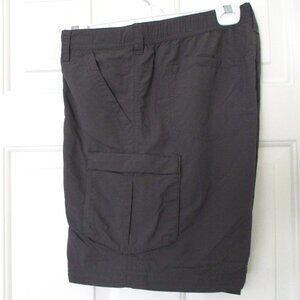 REI Womens Gray Nylon Adjustable Waist 6-Pocket Cargo Hiking Short Pant-Size 12